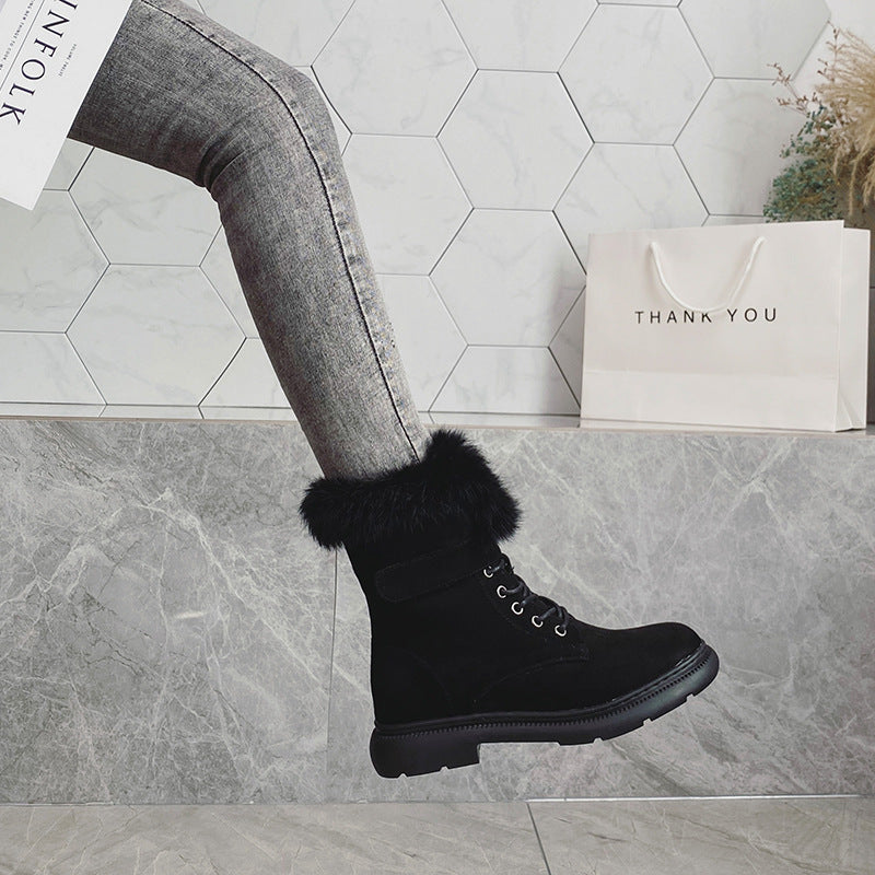 Fashion Side Zipper Increased Thermal Cotton Large Snow Boots