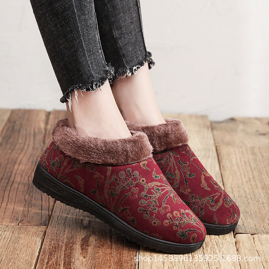 Women's Winter Fleece-lined Platform Mother Soft Bottom Women's Shoes