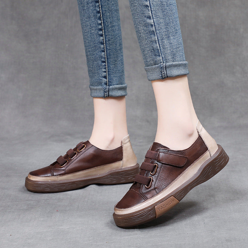 Women's Genuine Retro Pumps Washed Beef Tendon Soft Bottom Pure Handmade Women's Casual Shoes