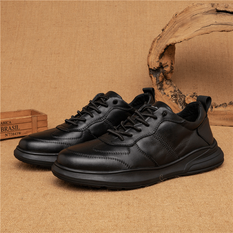 Men's Top Layer Cowhide Business Korean Fashion Sneakers