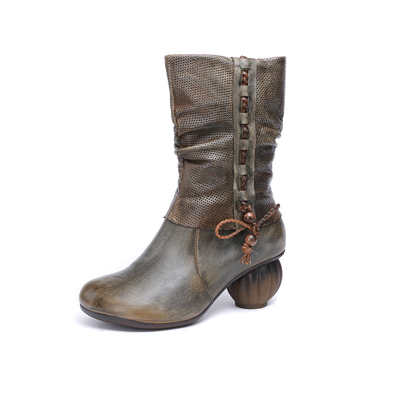 Women's Martin Mao Creative Winter Fleece-lined Side Zip Boots