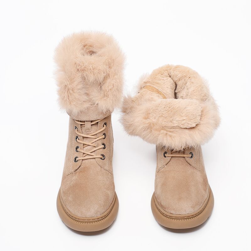 Fashion Side Zipper Increased Thermal Cotton Large Snow Boots