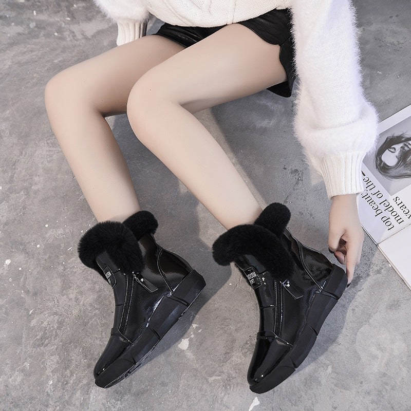 Women's Thickened Veet Ankle Winter Cotton Oversized Snow Boots