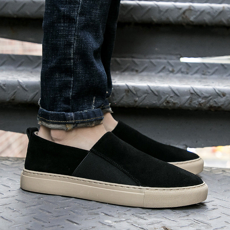Men's Autumn Fashion Low Top Cowhide Monk Casual Shoes