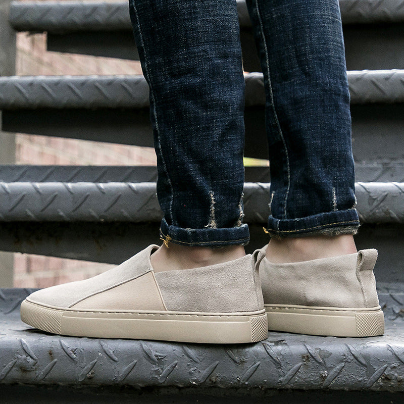 Men's Autumn Fashion Low Top Cowhide Monk Casual Shoes