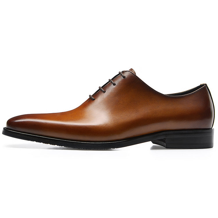 Summer Daily Breathable Rubber Outsole Green Fashion Low Top Brown Leather Shoes
