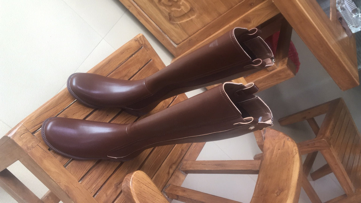 Women's Knight Below The Knee Fleece-lined British Boots