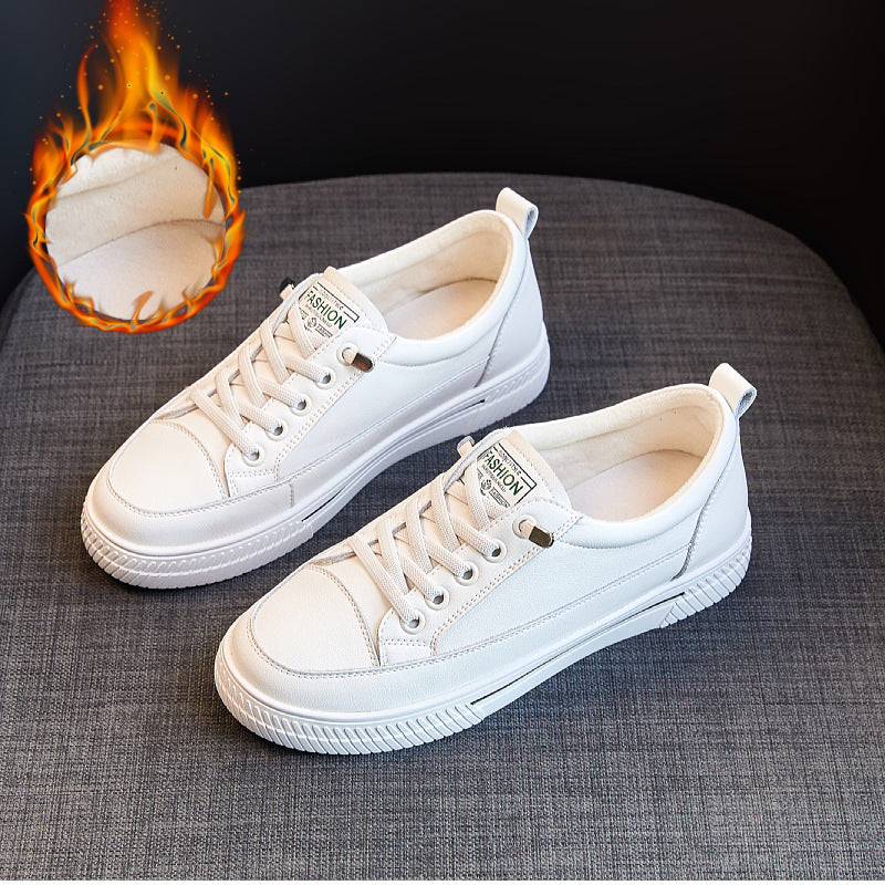 Women's Genuine White Versatile Basic Flat Summer Women's Shoes