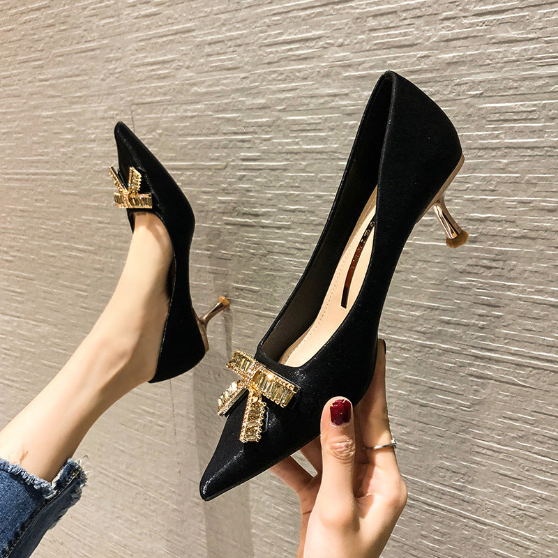 Stiletto Pointed Toe Shallow Mouth Wedding Women's Shoes