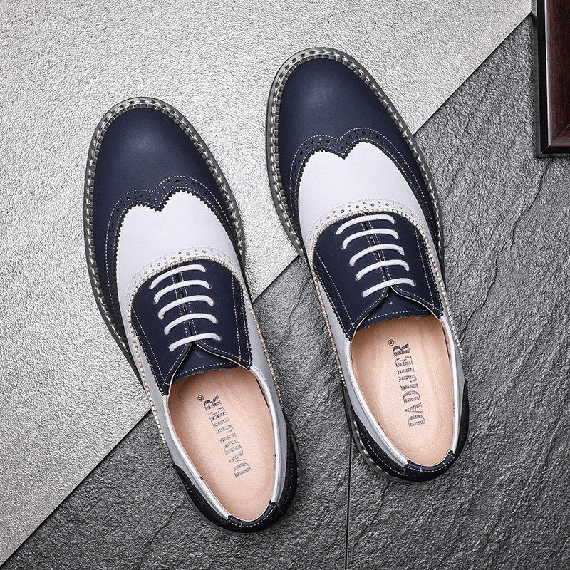 Men's Formal Fashionable Brogue British Personalized Wedding Casual Shoes