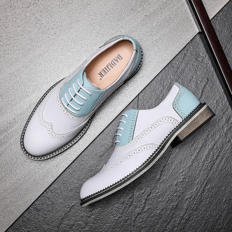Men's Formal Fashionable Brogue British Personalized Wedding Casual Shoes