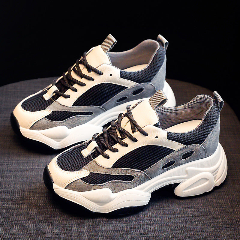 Women's Dad Autumn Versatile Hidden Platform Leisure Men's Shoes