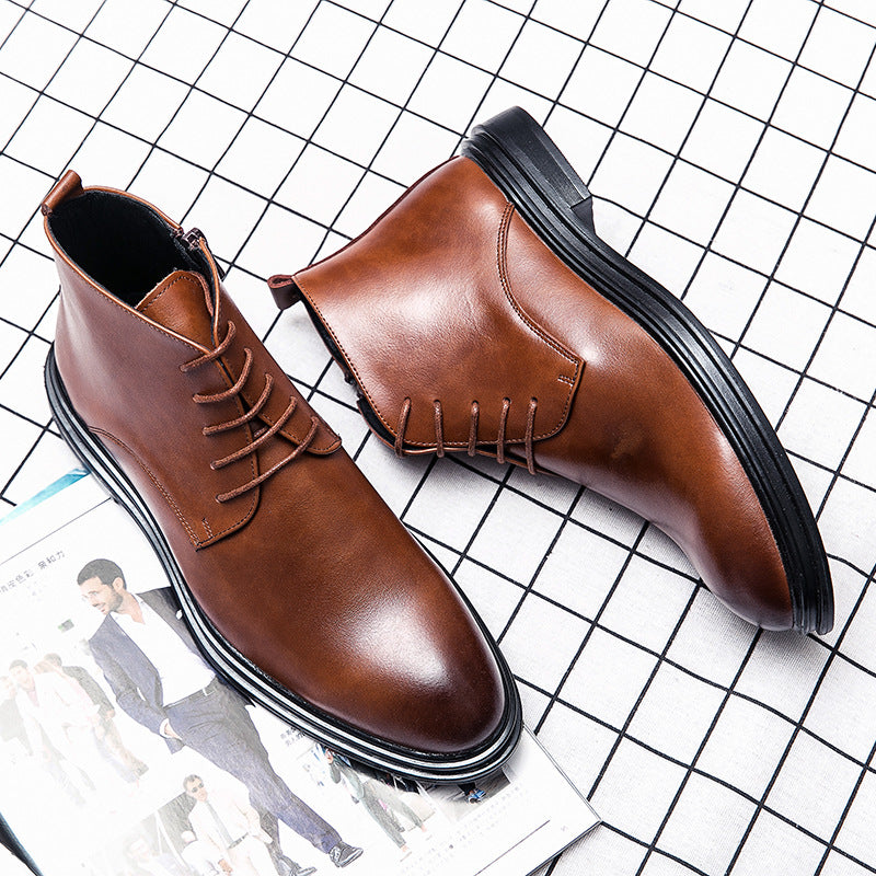Men's Trendy Middle High Top Korean Style Simple Boots