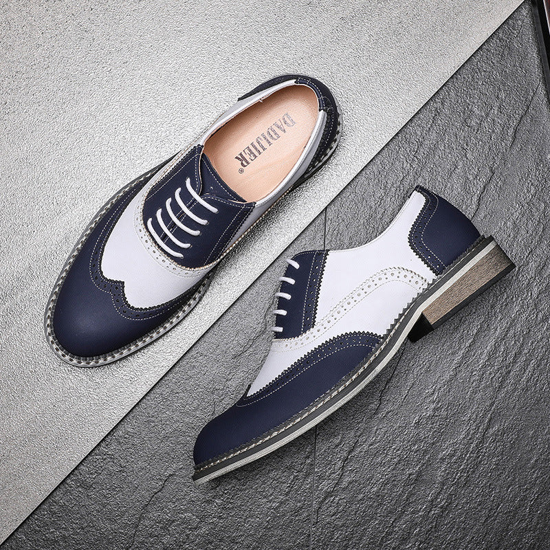 Men's Formal Fashionable Brogue British Personalized Wedding Casual Shoes