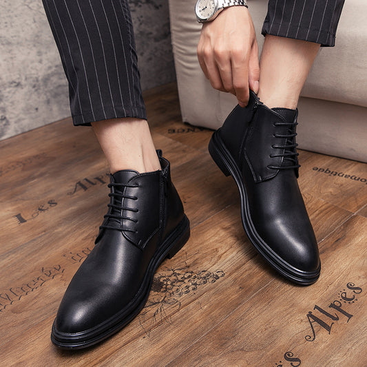 Men's Trendy Middle High Top Korean Style Simple Boots
