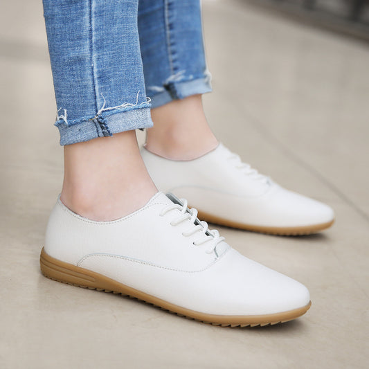 Women's Cowhide Easy Wear Platform Small Fashion Casual Shoes