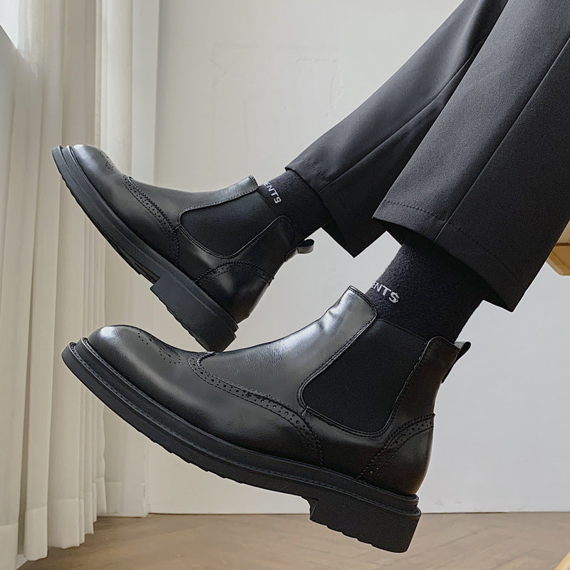 Men's Black Martin Spring Fashion Chelsea Booties Boots