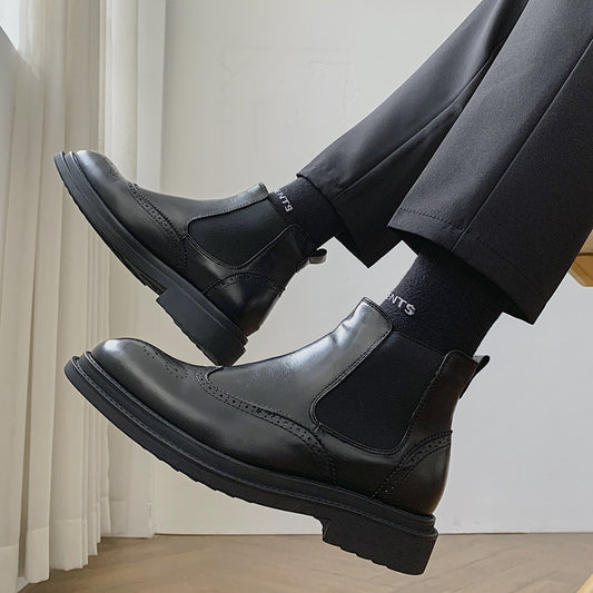 Men's Black Martin Spring Fashion Chelsea Booties Boots