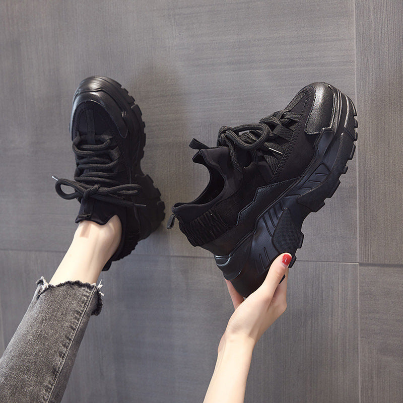 Women's Insole Dad Fashionable Spring Fleece-lined Black Jung Women's Casual Shoes