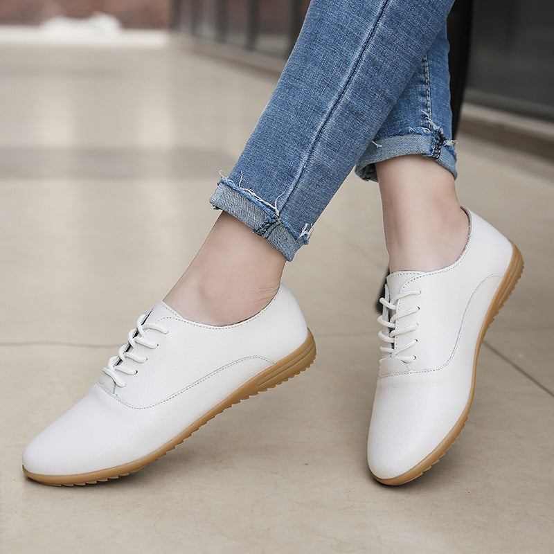 Women's Cowhide Easy Wear Platform Small Fashion Casual Shoes