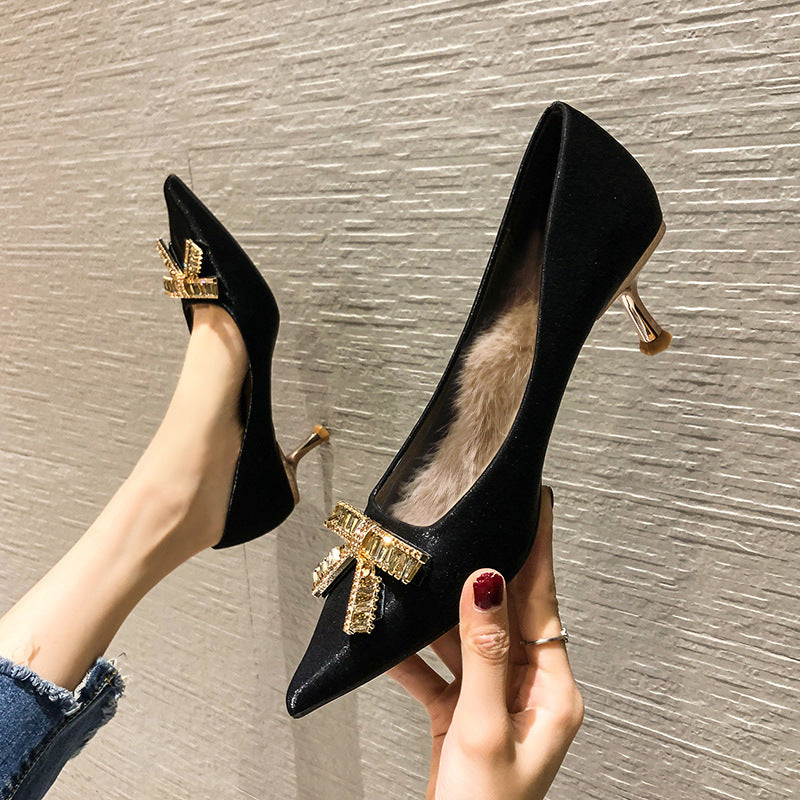 Stiletto Pointed Toe Shallow Mouth Wedding Women's Shoes