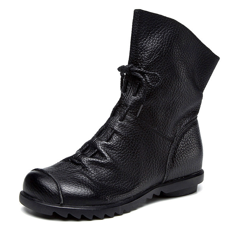 Women's Ankle Retro Martin Warm Thick Soft Bottom Heels