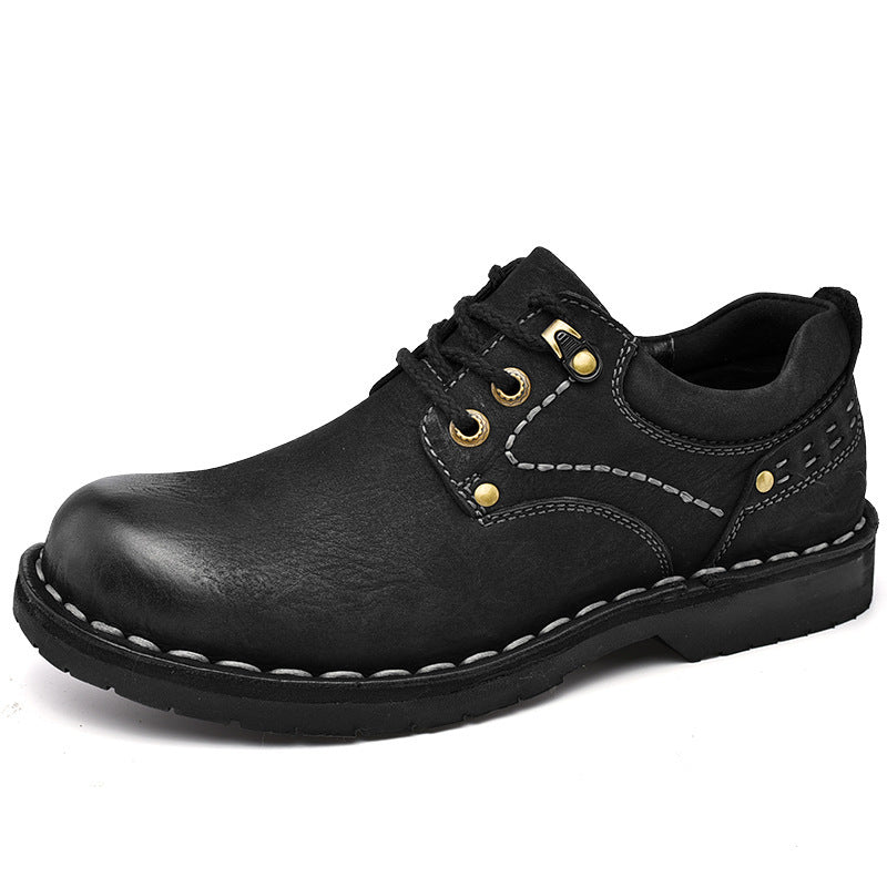 Men's Layer Cowhide Genuine Fashion Retro Big Casual Shoes
