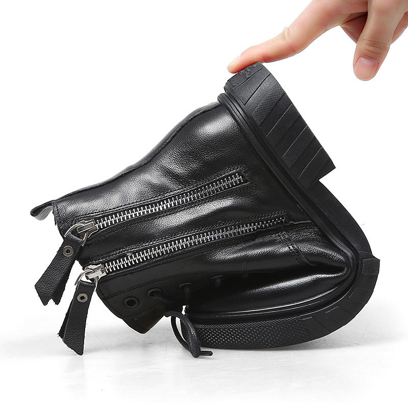 Women's Winter British Style Ankle Sheepskin Fur Snow Boots