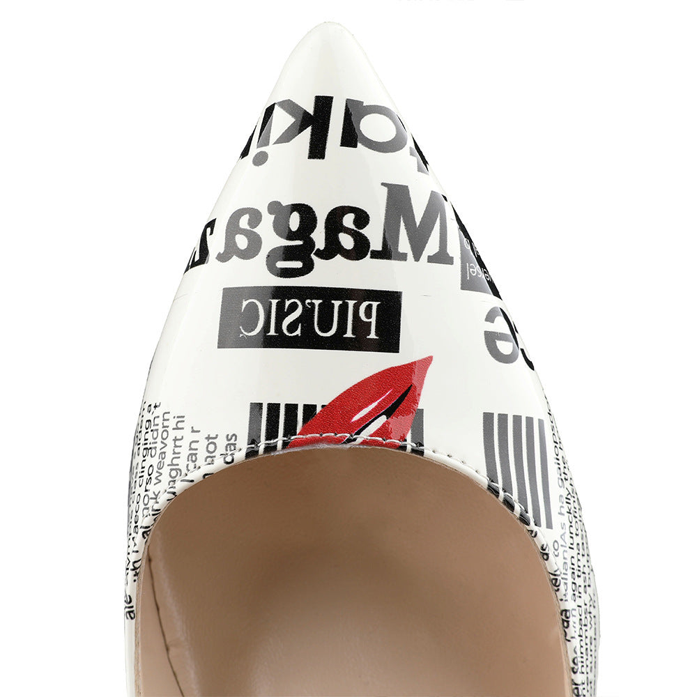 Women's Iti High Pointed Toe Stiletto Catwalk Show Plus Women's Fashion Shoes