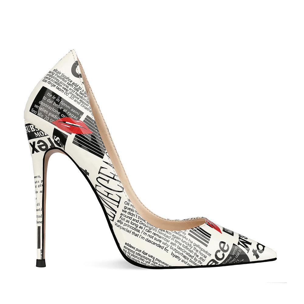 Women's Iti High Pointed Toe Stiletto Catwalk Show Plus Women's Fashion Shoes