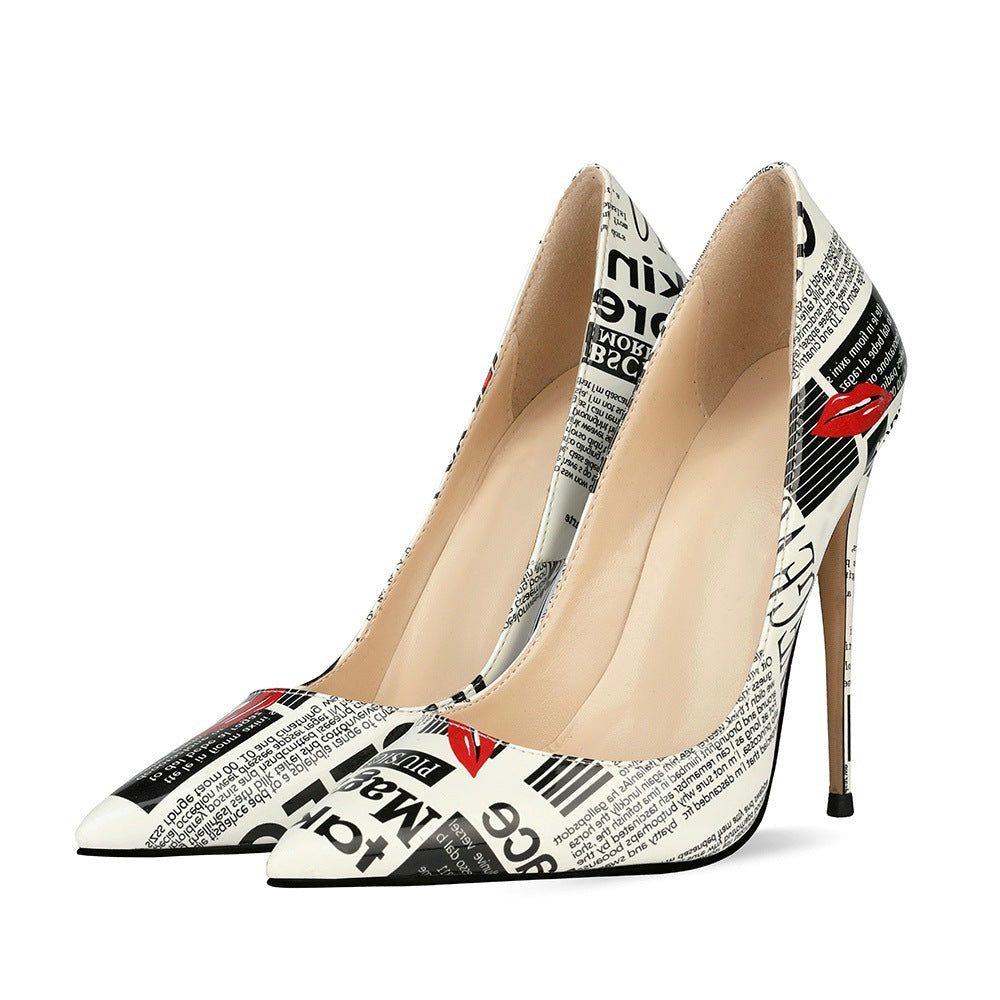 Women's Iti High Pointed Toe Stiletto Catwalk Show Plus Women's Fashion Shoes