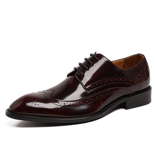 Men's British Retro Business Formal Wear Pointed Sneakers