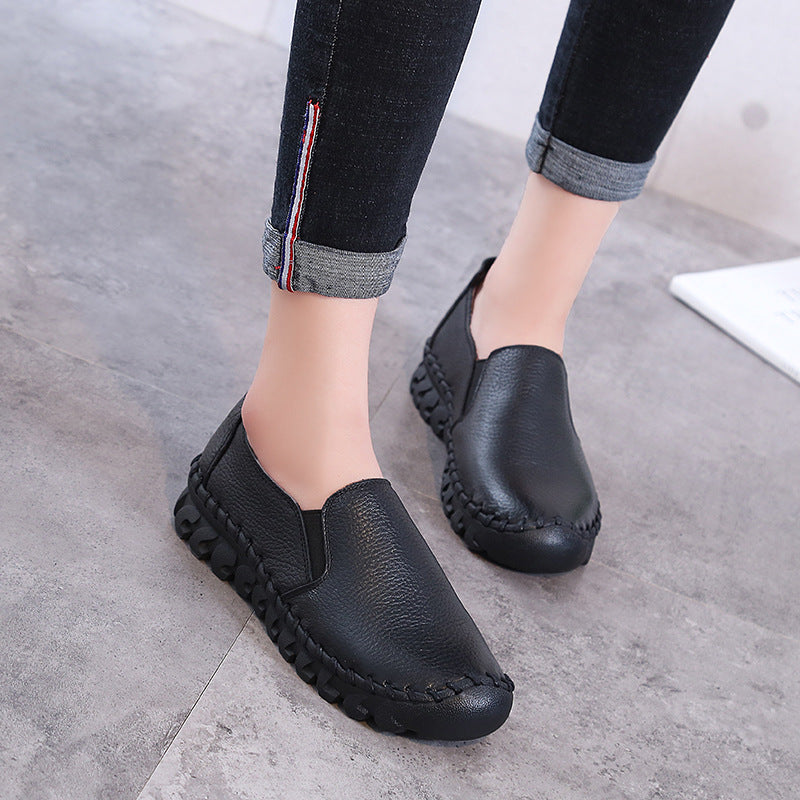 Women's Genuine Mom Comfortable Flat Trendy Slip-on Women's Shoes