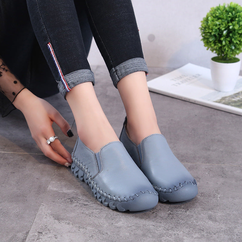 Women's Genuine Mom Comfortable Flat Trendy Slip-on Women's Shoes