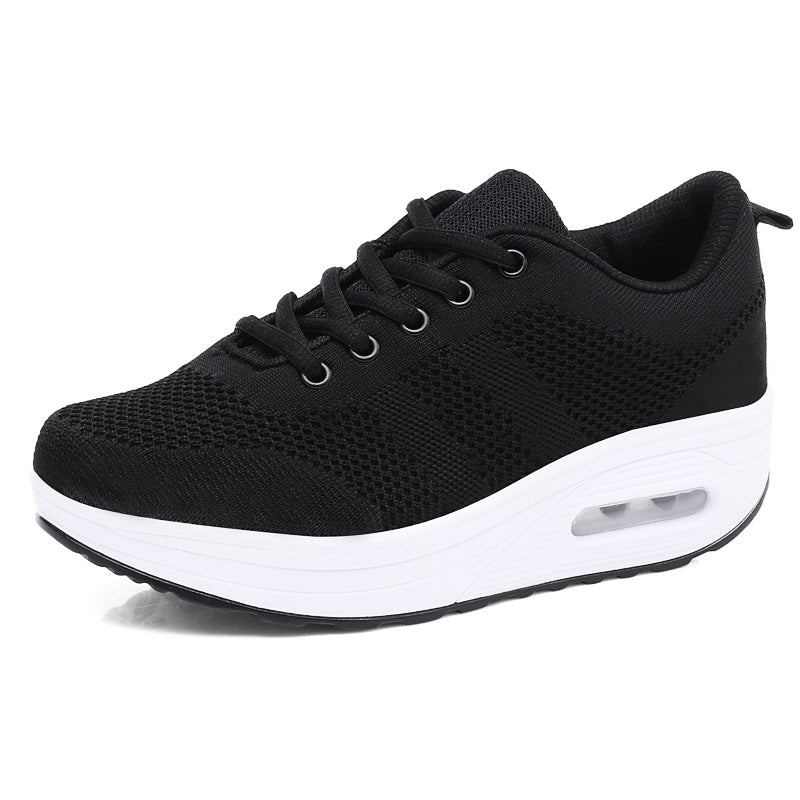 Women's Breathable Sports Korean Style Platform Shake Casual Shoes