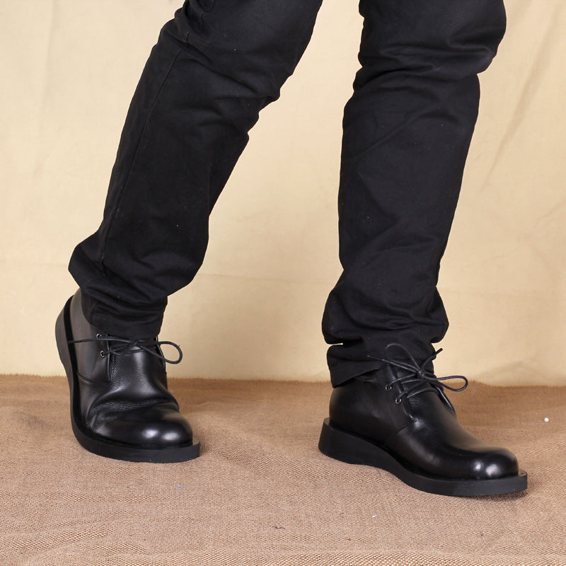 Men's Handmade Genuine British Plus Size Lace Up Men's Board Shoes