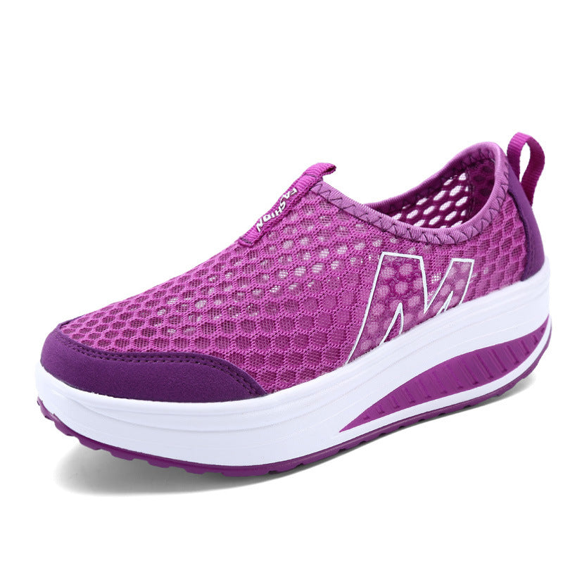 Women's Rocking Mesh Sports Muffin Single Surface Casual Shoes