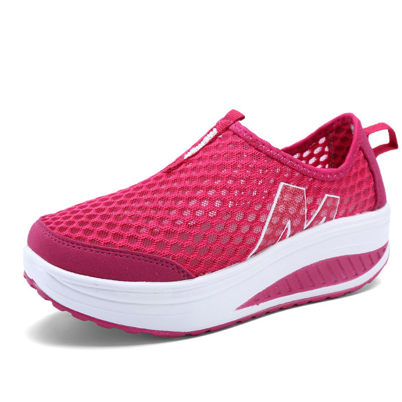 Women's Rocking Mesh Sports Muffin Single Surface Casual Shoes