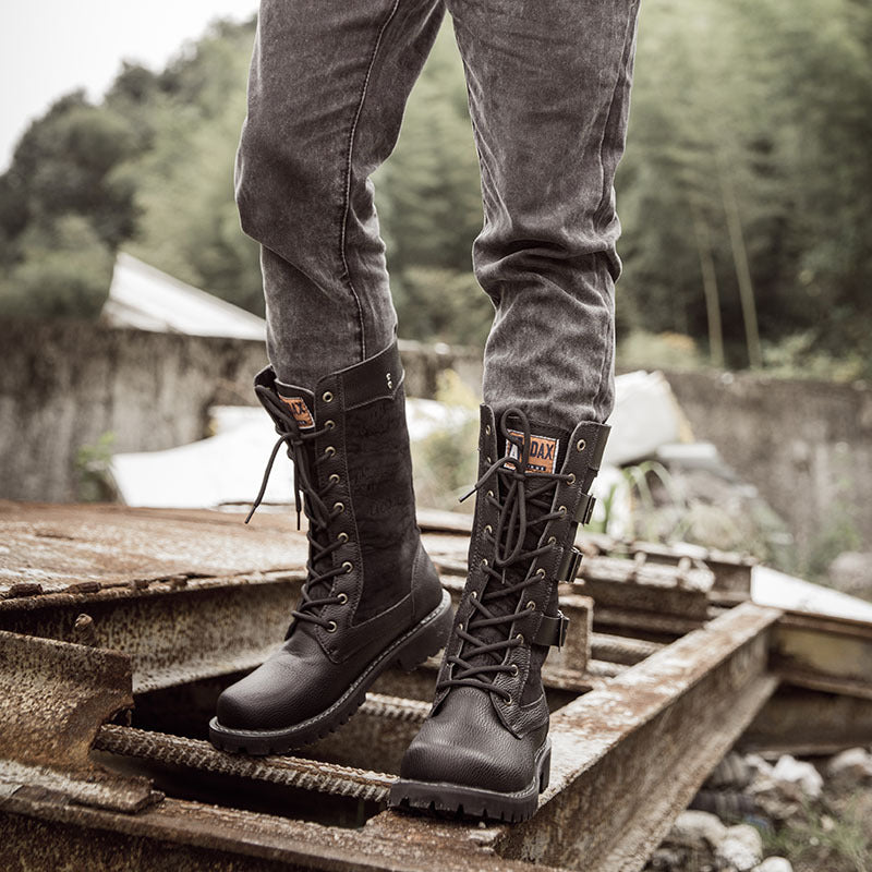 Men's High Leg Outdoor Military Trendy Plus Size Big Boots