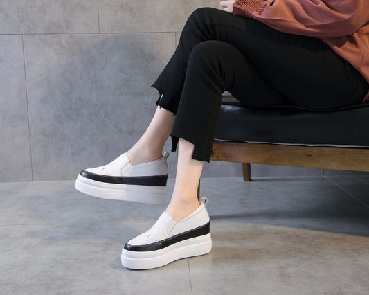 Women's Increasing Insole White Spring Thick-soled Small Women's Casual Shoes