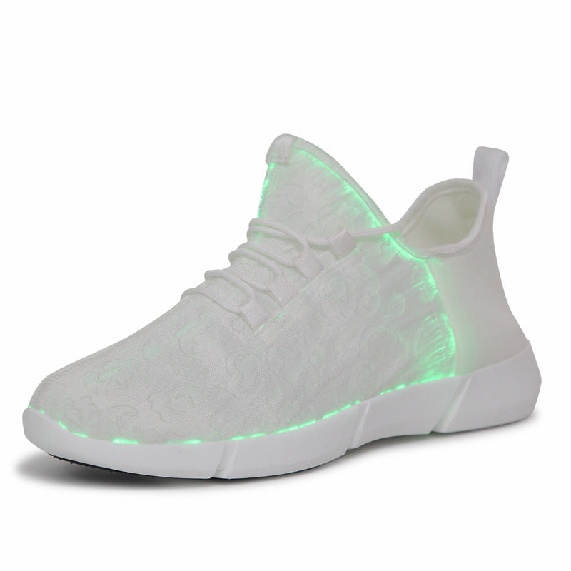 Women's & Men's Optical Fiber Light Rechargeable Colorful Flash Couple Men's Casual Shoes