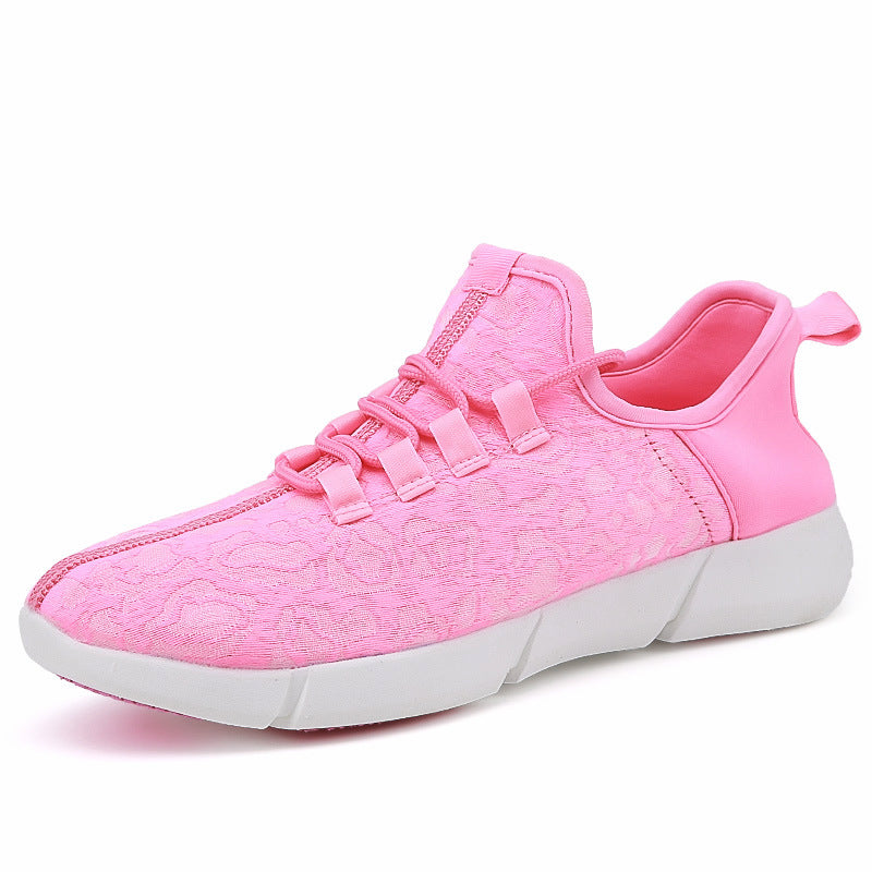 Women's & Men's Optical Fiber Light Rechargeable Colorful Flash Couple Men's Casual Shoes