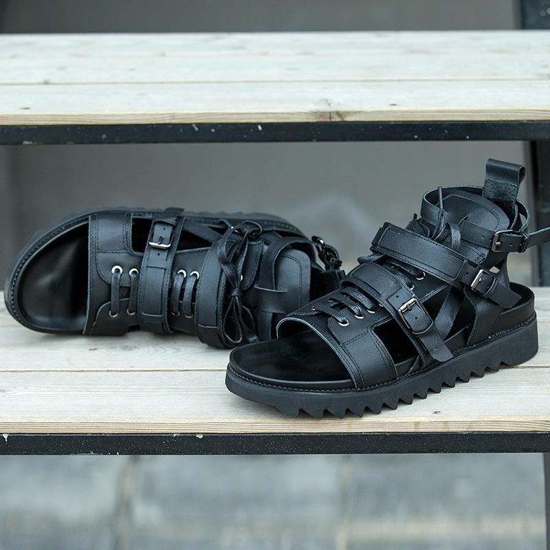 Men's Genuine Roman British Korean Style Trendy Sandals