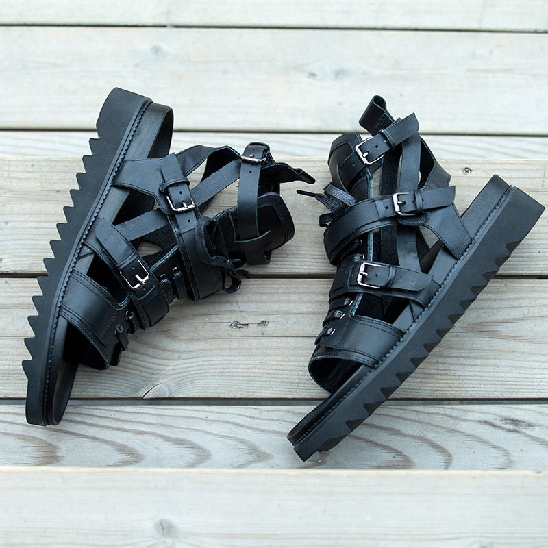 Men's Genuine Roman British Korean Style Trendy Sandals