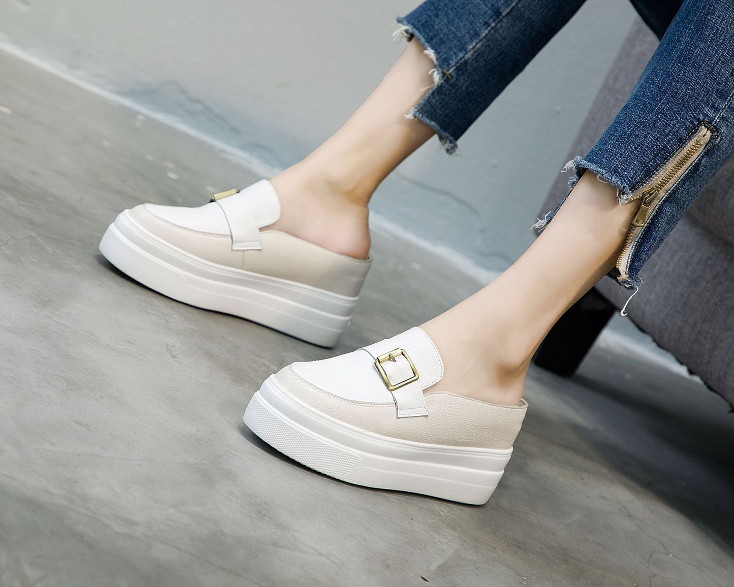 Unique Women's Half Height Increasing Insole Women's Casual Shoes