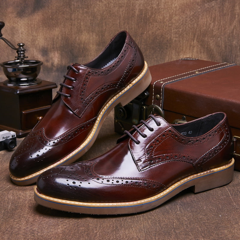 Men's British Business Brogue Hollow Pumps Korean Sneakers