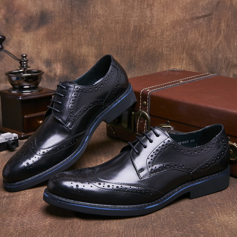 Men's British Business Brogue Hollow Pumps Korean Sneakers