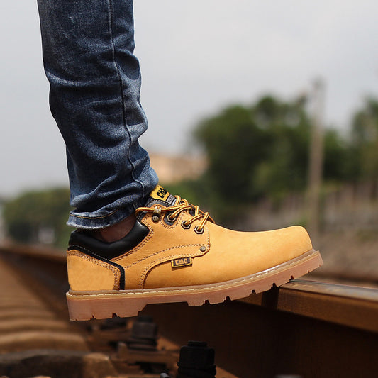 Men's Cowhide Protective Footwear Outdoor Martin Board Men's Shoes