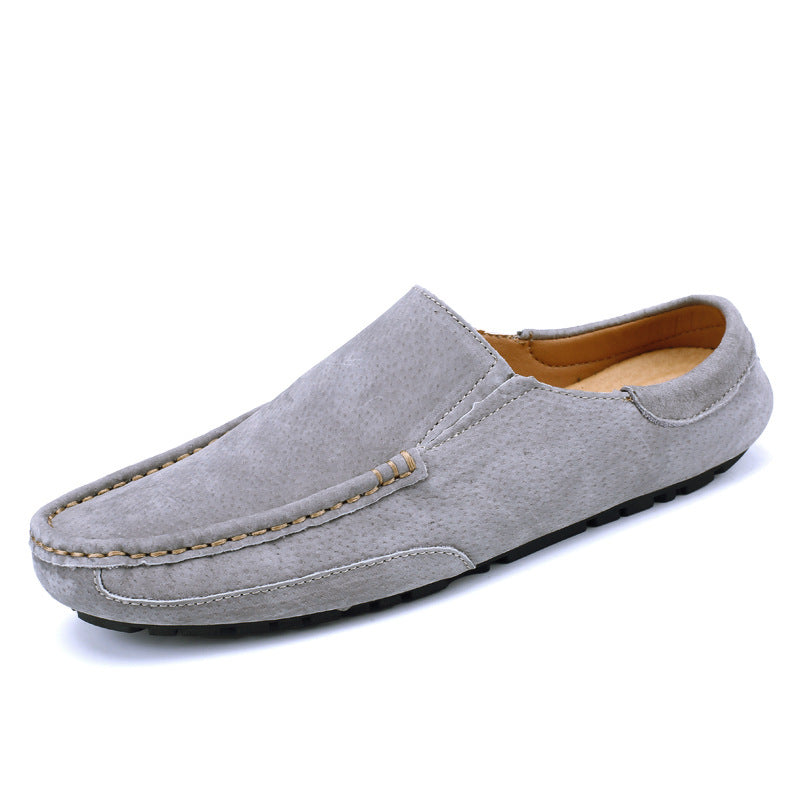 Men's Closed Toe Half Slip-on British Lazy Casual Shoes