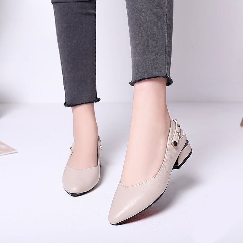 Women's Low-cut Low Pumps Comfortable Authentic Small Women's Shoes
